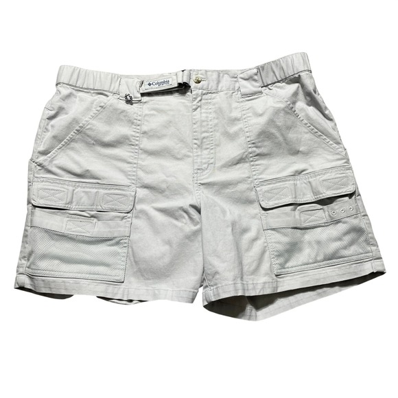Columbia Other - Columbia PFG Mens Gray Cargo Fishing Shorts Size L 6 Inch Inseam Utility Outdoor